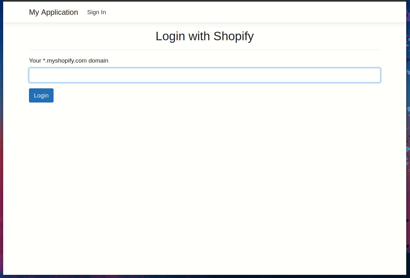 An example where the app's cookies are blocked when loaded in Shopify's dashboard